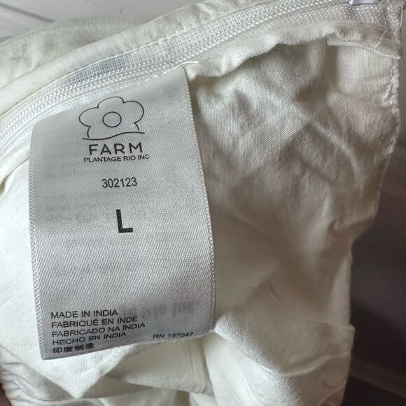 FARM RIO Blue Flowers Long Sleeve Crop Top Size Large - Picture 11 of 11